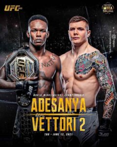 Apostas, previsões profisional UFC 263 Adesanya vs Vettori